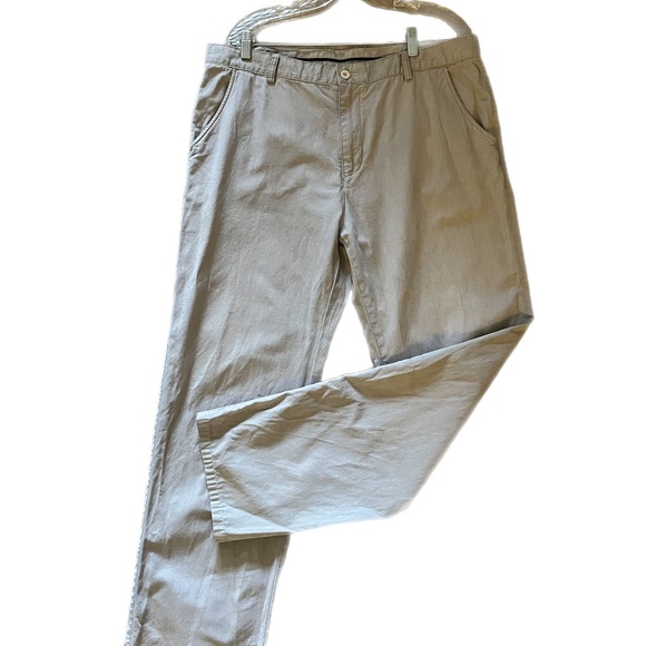 Beige Cotton Mens Work Office Business Trousers high quality - Picture 1 of 5